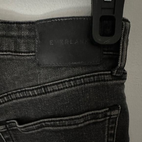 Everlane The High Rise Straight Jeans size 26 Faded Black Cut off Ankle Denim - Picture 3 of 10
